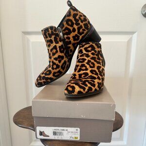 Franco Sarto Leopard Print Ankle Boots - L-Arden, Camel HR